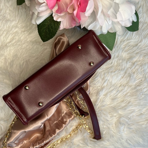 NWT Glass Ladder & Co Jackie crossbody in maroon - Picture 5 of 10